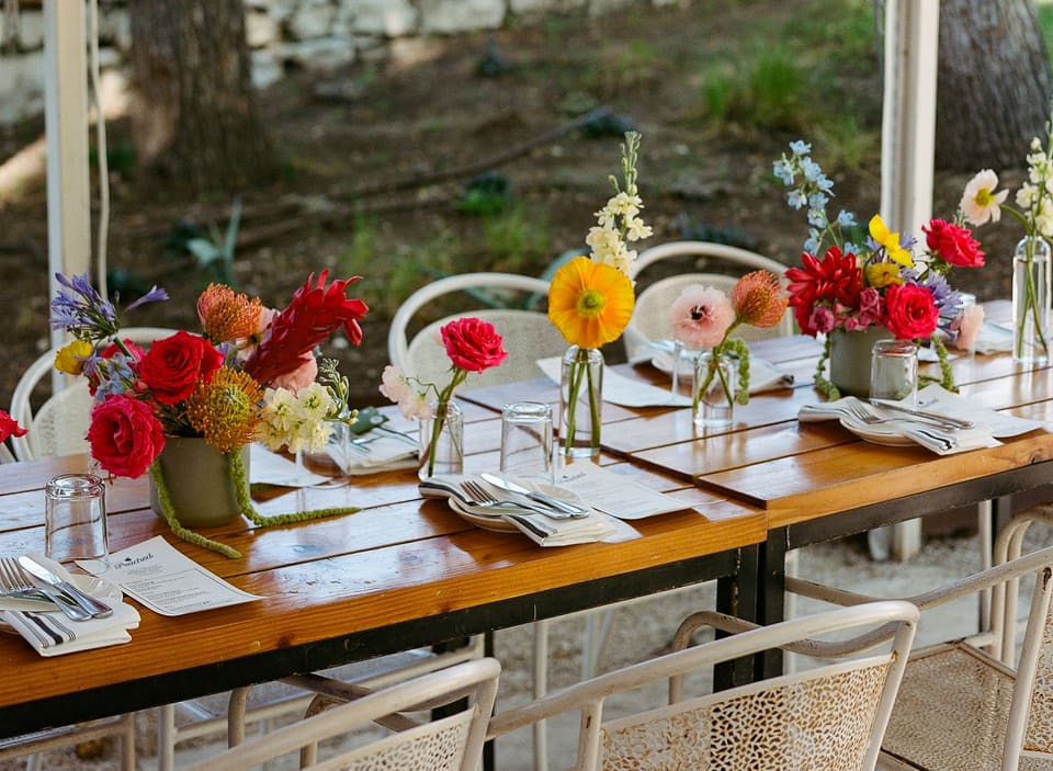 R & N at Bar Peached — wedding florals by Lavender & Lily Floral, Austin TX