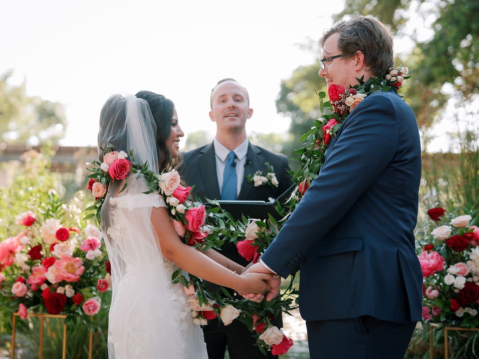 J & M at LBJ Wildflower Center — wedding florals by Lavender & Lily Floral, Austin TX