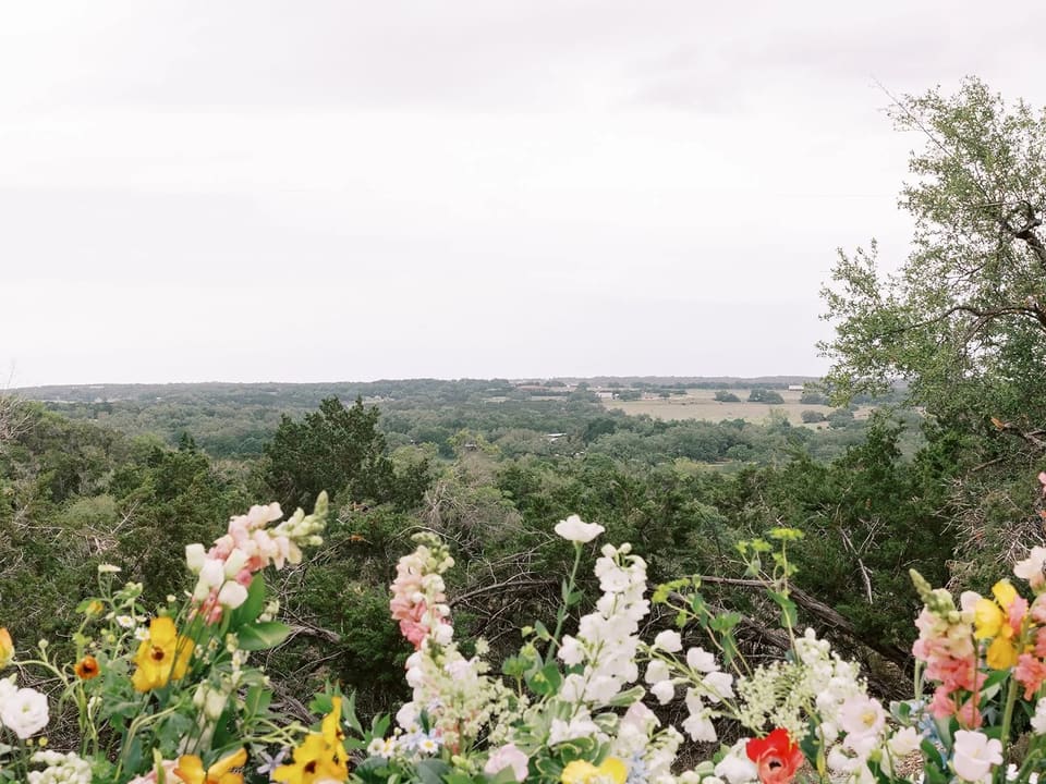 E & A at Lucky Arrow Retreat — wedding florals by Lavender & Lily Floral, Austin TX