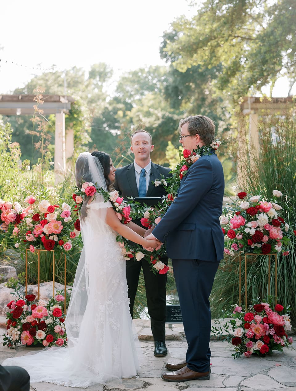 J & M at LBJ Wildflower Center — wedding florals by Lavender & Lily Floral, Austin TX