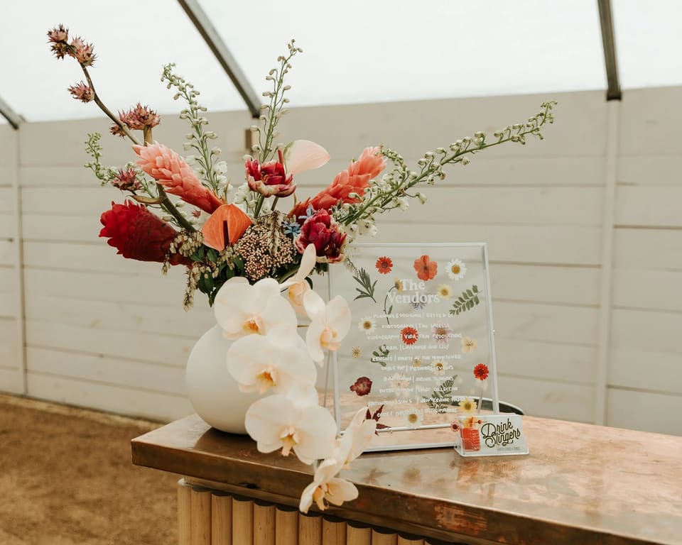 Camino Tropicals at Styled Shoot — wedding florals by Lavender & Lily Floral, Austin TX