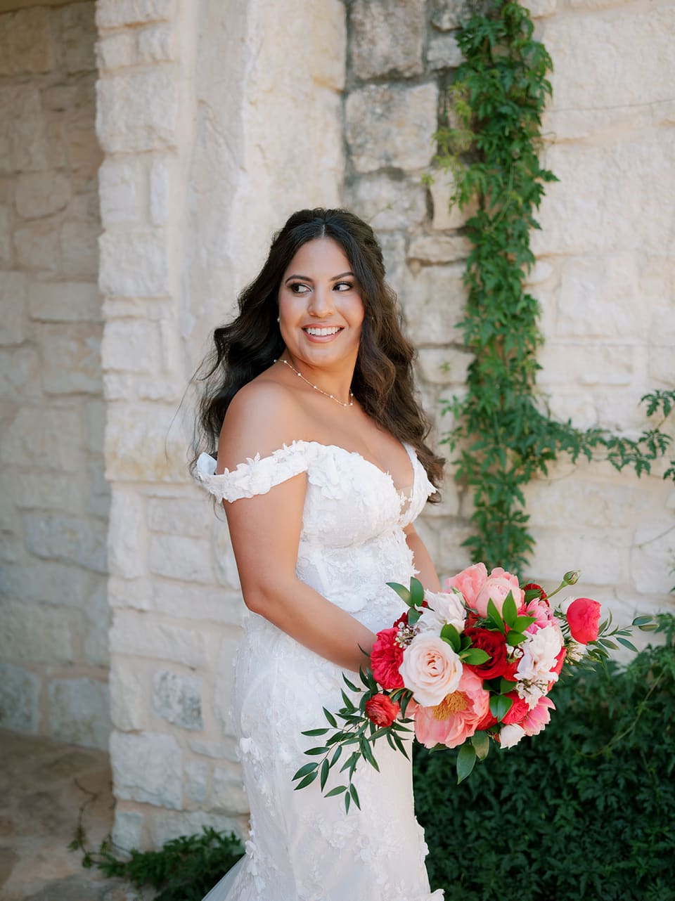 J & M at LBJ Wildflower Center — wedding florals by Lavender & Lily Floral, Austin TX
