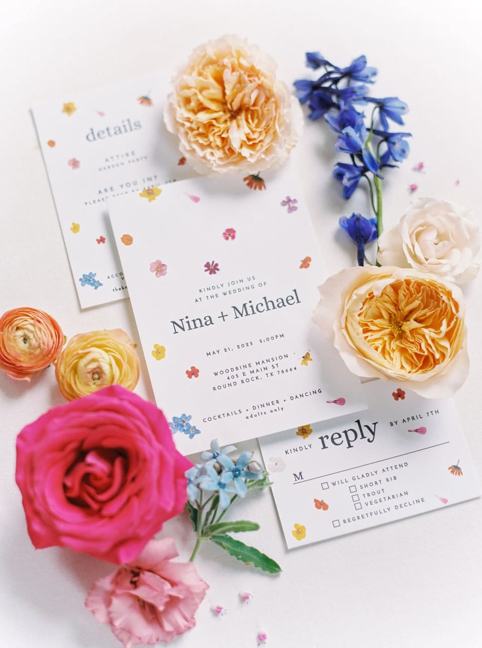 N & M at Woodbine Mansion — wedding florals by Lavender & Lily Floral, Austin TX