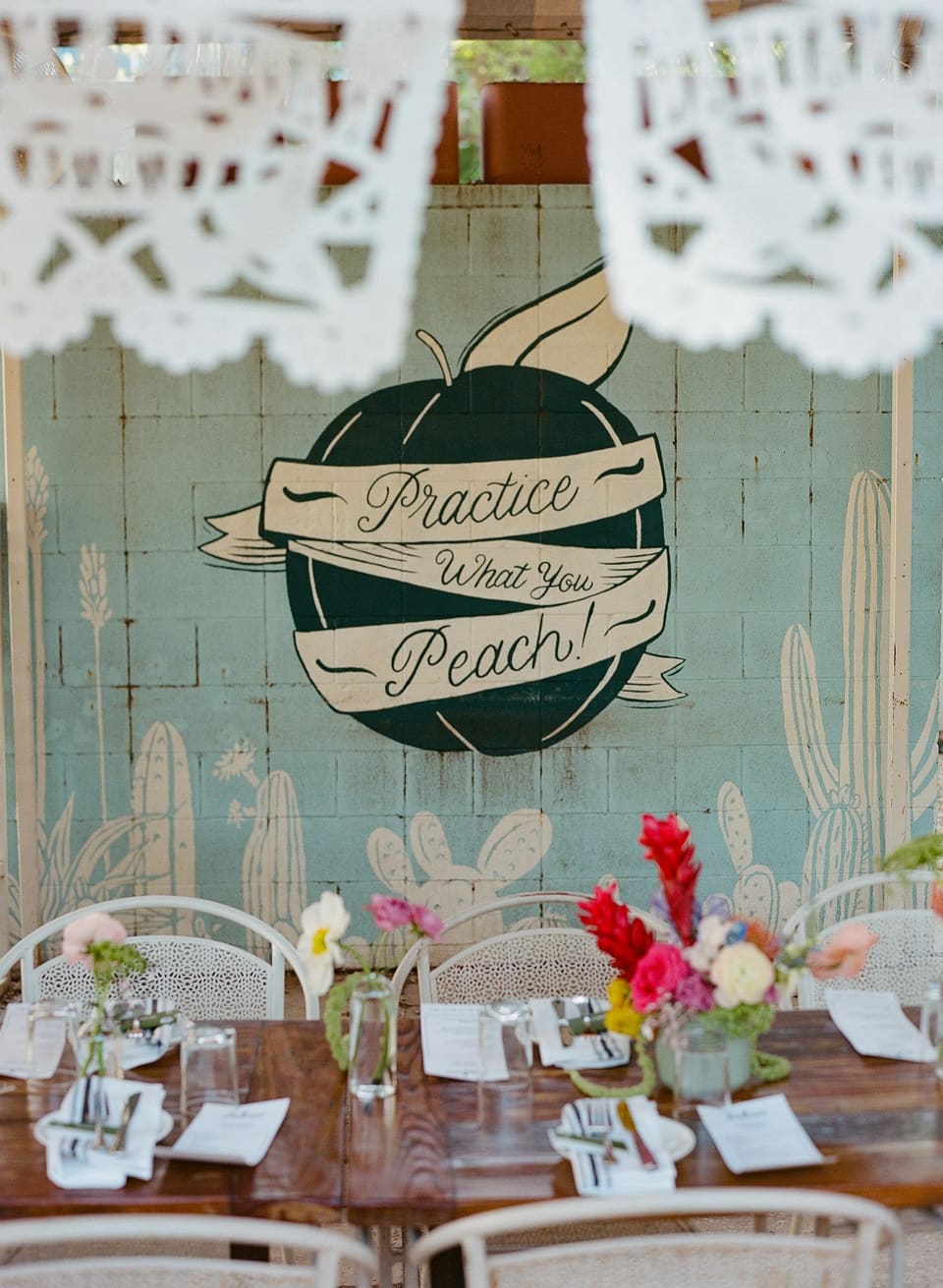 R & N at Bar Peached — wedding florals by Lavender & Lily Floral, Austin TX