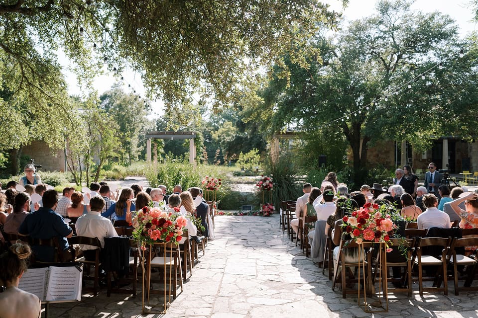 J & M at LBJ Wildflower Center — wedding florals by Lavender & Lily Floral, Austin TX