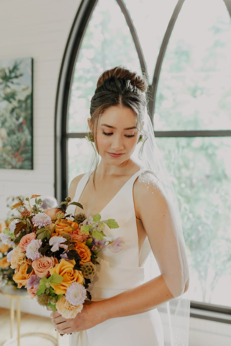 Cathedral Shoot at Styled Shoot — wedding florals by Lavender & Lily Floral, Austin TX