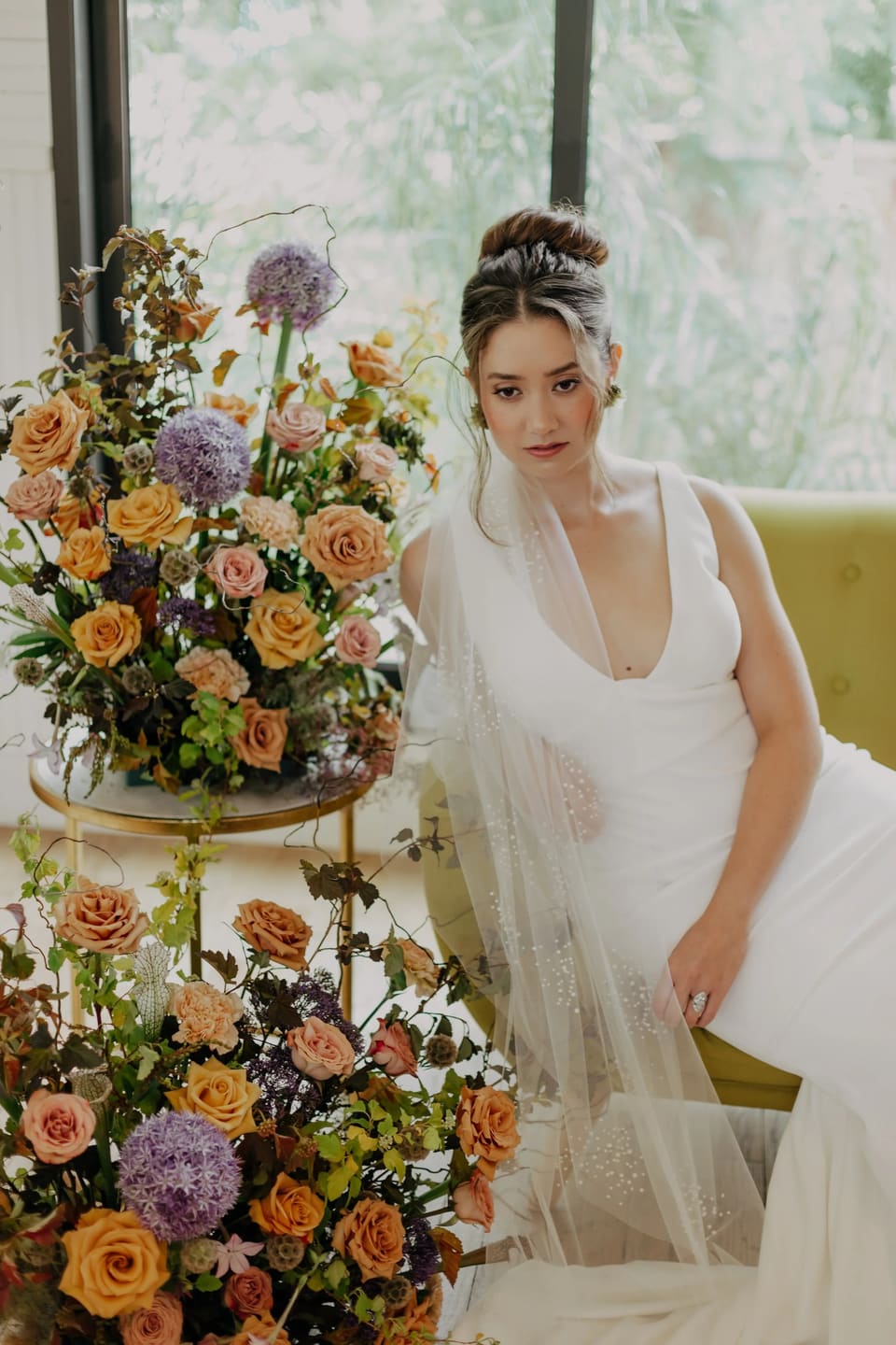 Cathedral Shoot at Styled Shoot — wedding florals by Lavender & Lily Floral, Austin TX