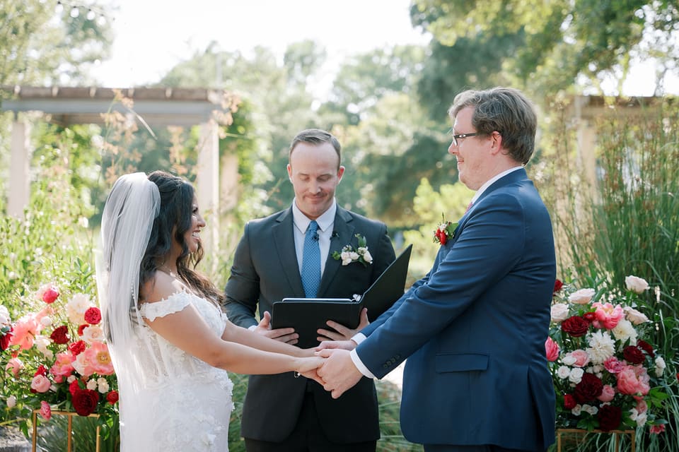 J & M at LBJ Wildflower Center — wedding florals by Lavender & Lily Floral, Austin TX