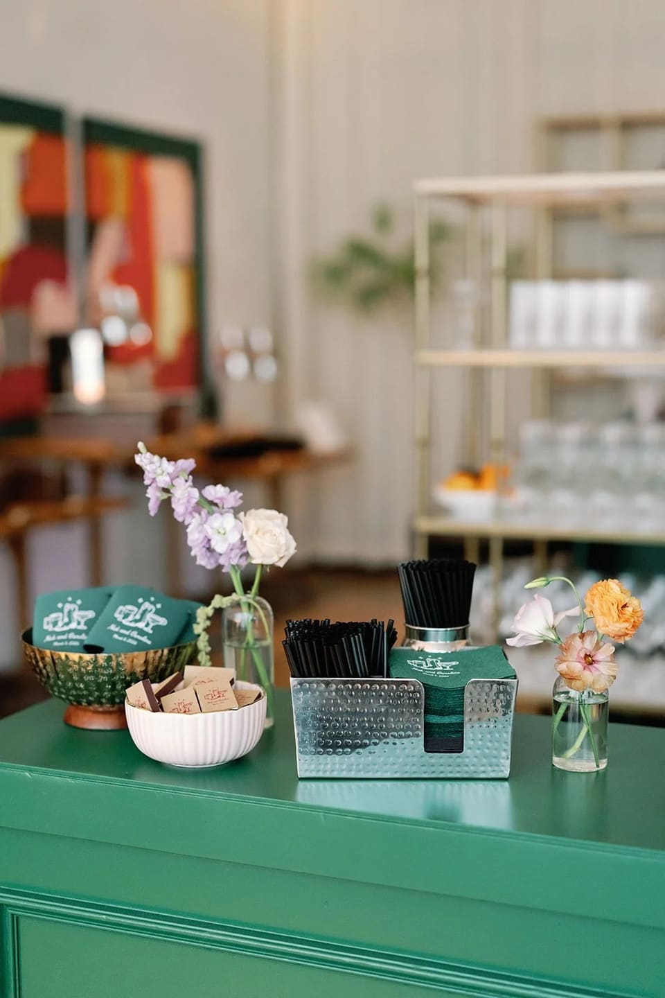 C & N at South Congress Hotel — wedding florals by Lavender & Lily Floral, Austin TX